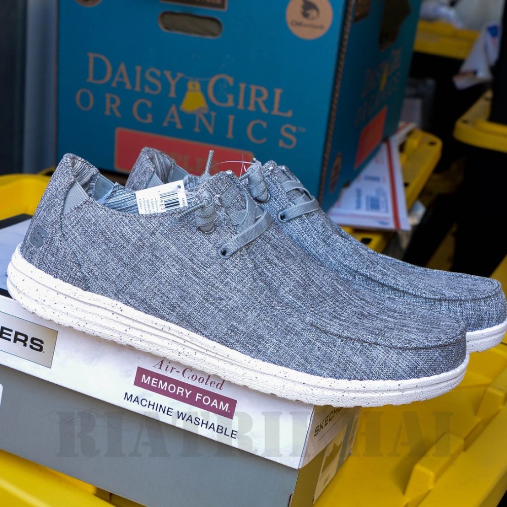 Skechers Men's Chad Air Cooled Memory Foam Casual Shoes Gray - Picture 3 of 7